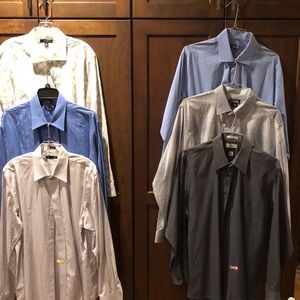 Men’s Dress Shirt Lot-8 total! Size XL (17-17 1/2)